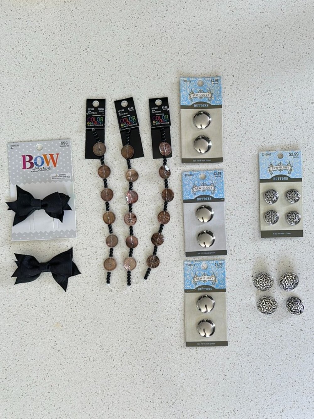 Hobby Lobby Haberdashery Bundle Buttons Bows Bracelet Jewelery Making